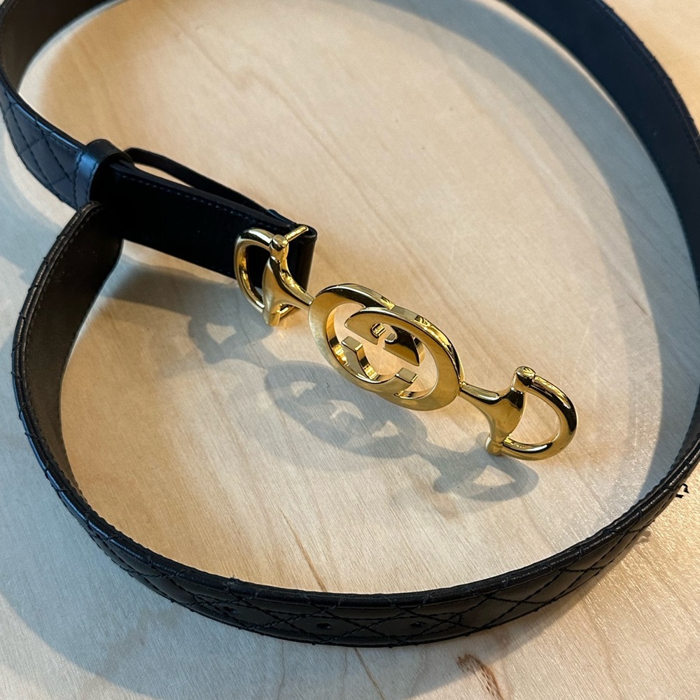 Gucci Gold Interlocking Horsebit Belt